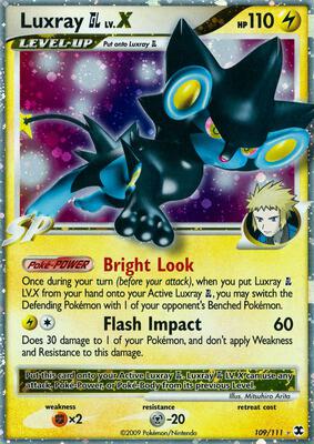Luxray GL Lv.X card from Rising Rivals