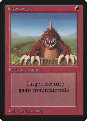 Burrowing card from Beta Edition