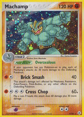 Machamp card from EX Hidden Legends