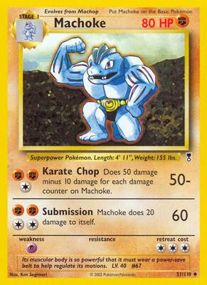 Machoke card from Legendary Collection