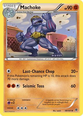 Machoke card from Plasma Blast