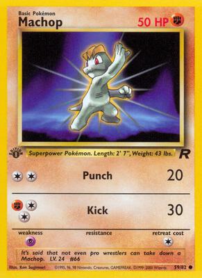 Machop card from Team Rocket