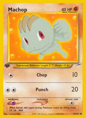 Machop card from Neo Destiny