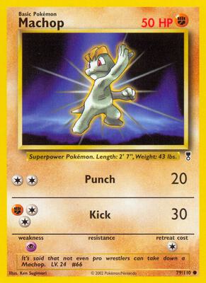 Machop card from Legendary Collection