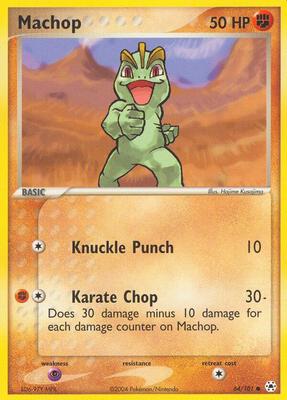 Machop card from EX Hidden Legends