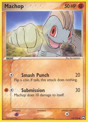 Machop card from EX Power Keepers