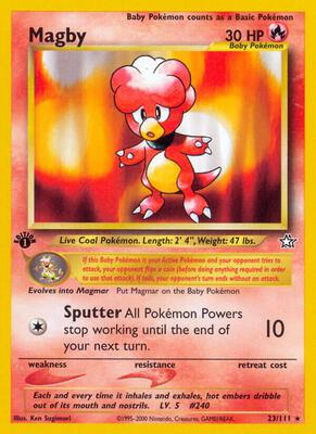 Magby card from Neo Genesis