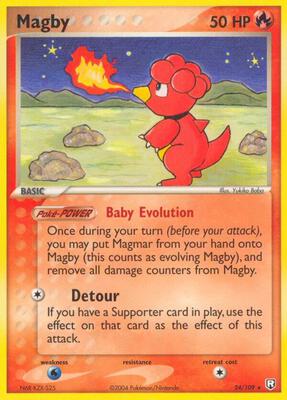 Magby card from EX Team Rocket Returns