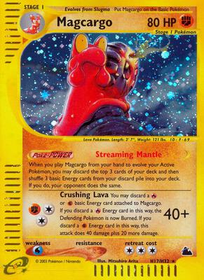 Magcargo (H17) card from Skyridge
