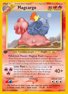 Magcargo card from Neo Revelation