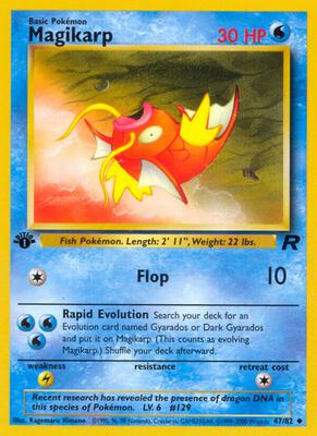 Magikarp card from Team Rocket