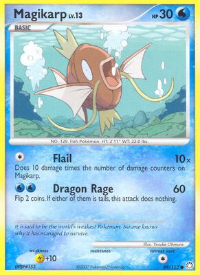 Magikarp card from Mysterious Treasures