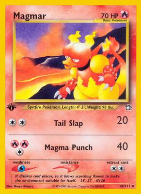 Magmar card from Neo Genesis