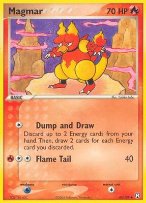 Magmar card from EX Team Rocket Returns
