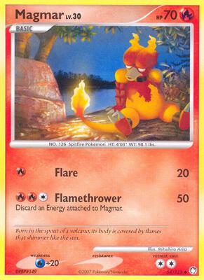 Magmar card from Mysterious Treasures