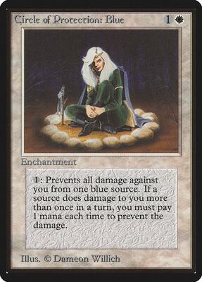 Circle of Protection: Blue card from Beta Edition