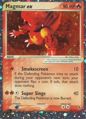Magmar ex card from EX Ruby and Sapphire