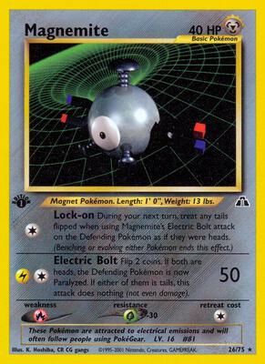 Magnemite (26) card from Neo Discovery