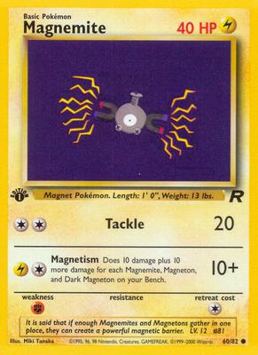 Magnemite card from Team Rocket