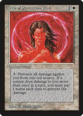 Circle of Protection: Red card from Beta Edition