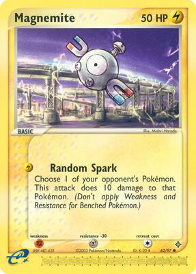 Magnemite - 62/97 card from EX Dragon