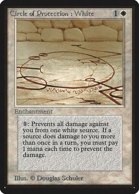 Circle of Protection: White card from Beta Edition