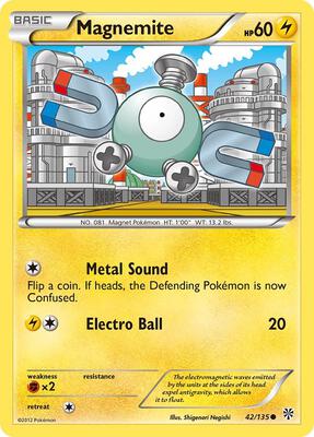 Magnemite (42) card from Plasma Storm