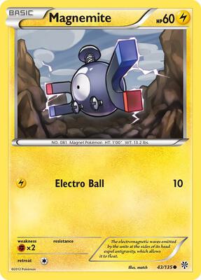 Magnemite (43) card from Plasma Storm