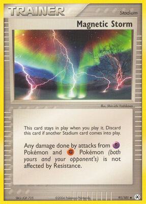 Magnetic Storm card from EX Hidden Legends