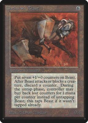 Clockwork Beast card from Beta Edition
