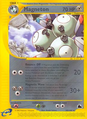 Magneton (20) card from Skyridge