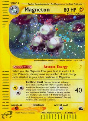 Magneton (H18) card from Skyridge