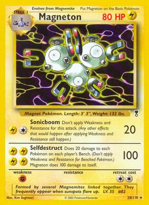 Magneton card from Legendary Collection