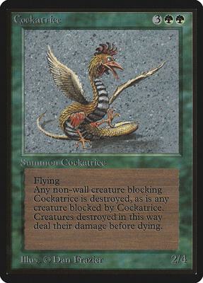 Cockatrice card from Beta Edition