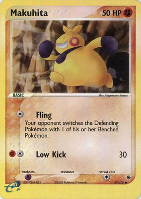 Makuhita - 57/109 card from EX Ruby and Sapphire