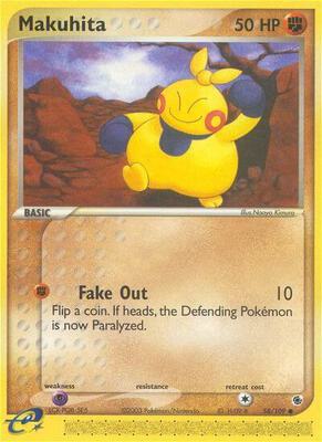 Makuhita - 58/109 card from EX Ruby and Sapphire