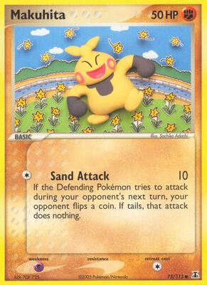 Makuhita card from EX Delta Species