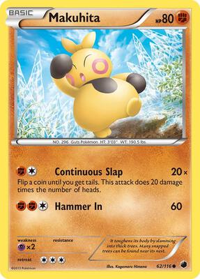 Makuhita card from Plasma Freeze