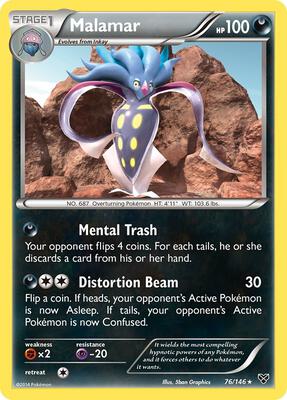 Malamar (76) card from XY Base Set