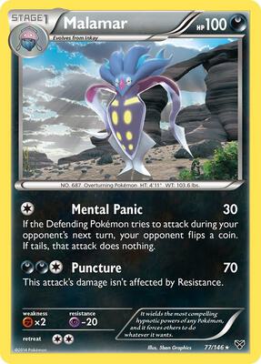Malamar (77) card from XY Base Set