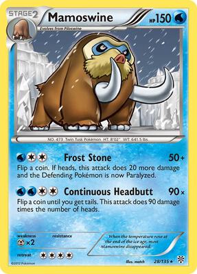Mamoswine card from Plasma Storm