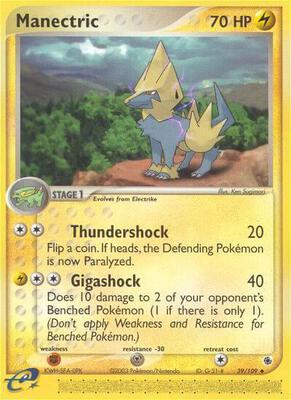Manectric - 39/109 card from EX Ruby and Sapphire