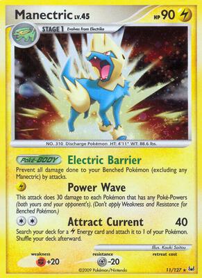 Manectric card from Platinum