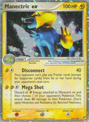 Manectric ex card from EX Deoxys
