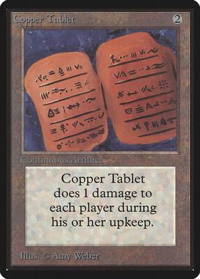 Copper Tablet card from Beta Edition
