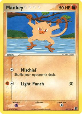 Mankey card from EX FireRed & LeafGreen