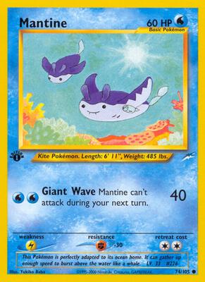Mantine card from Neo Destiny
