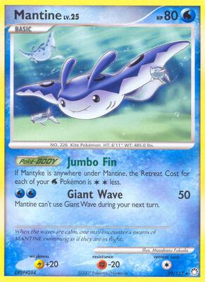 Mantine card from Mysterious Treasures