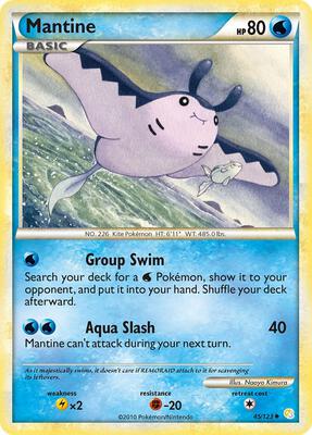 Mantine card from HeartGold SoulSilver