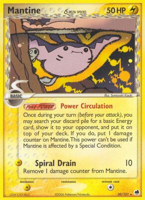 Mantine (Delta Species) card from EX Dragon Frontiers